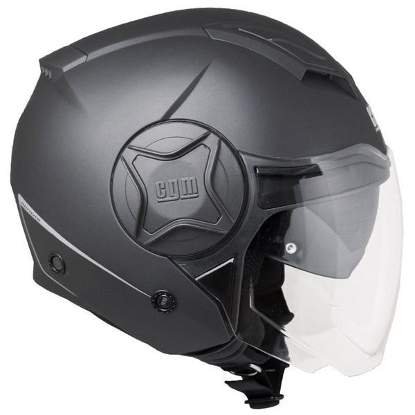 Casco Jet per Scooter Visiera Lunga CGM Illinois 129A Antracite Opaco Varie Misure sconto