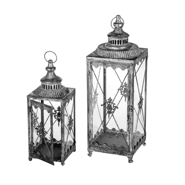 Set 2 Lanterna in Metallo H 63 cm sconto
