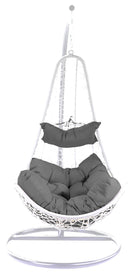 Amaca Dondolina da Giardino 82x65x124 cm in Polyrattan Rialto Bianco