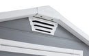 Casetta da Giardino Porta Attrezzi 129x103x196 cmin Resina Effetto Legno Keter Manor 4x3 Grigia