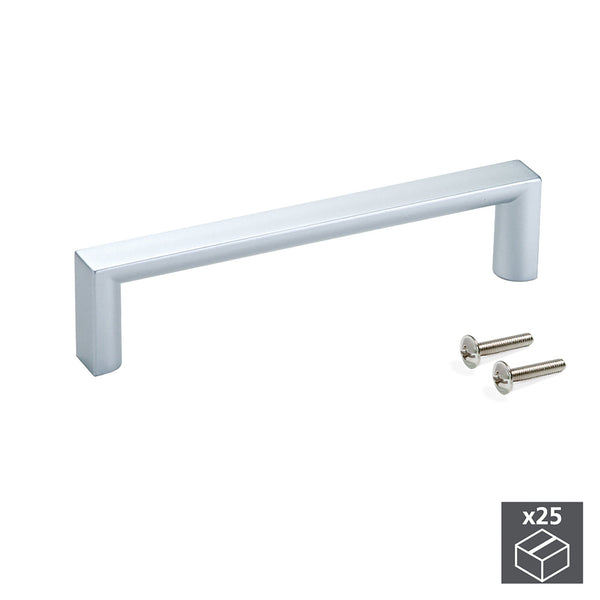 prezzo Maniglie per Mobile Interasse 96 mm Plastica Abs Grigio Metallizzato Emuca