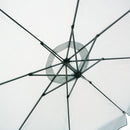 Ombrellone da Giardino Decentrato in Acciaio Ø3m con Manovella Vorghini Banana Antracite e Ecrù