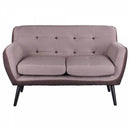 Divano 2 Posti 130x80x68 cm in Tessuto Tortora