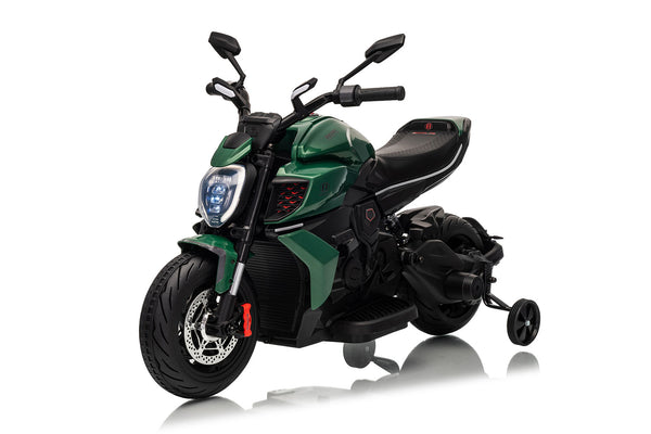 Moto Elettrica per Bambini Licenza Ufficiale Ducati Diavel 12V con Rotelle di Supporto Verde prezzo