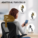 Sedia da Ufficio Ergonomica con Braccioli Ribaltabili Supporto Lombare e Poggiatesta Regolabile Nero      
