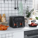 Friggitrice ad Aria 2 Cestelli Indipendenti 4 L Schermo LED Touch Nero   