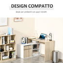 Scrivania Angolare da Ufficio 120x92x75,5 cm in Legno Rovere e Bianco
