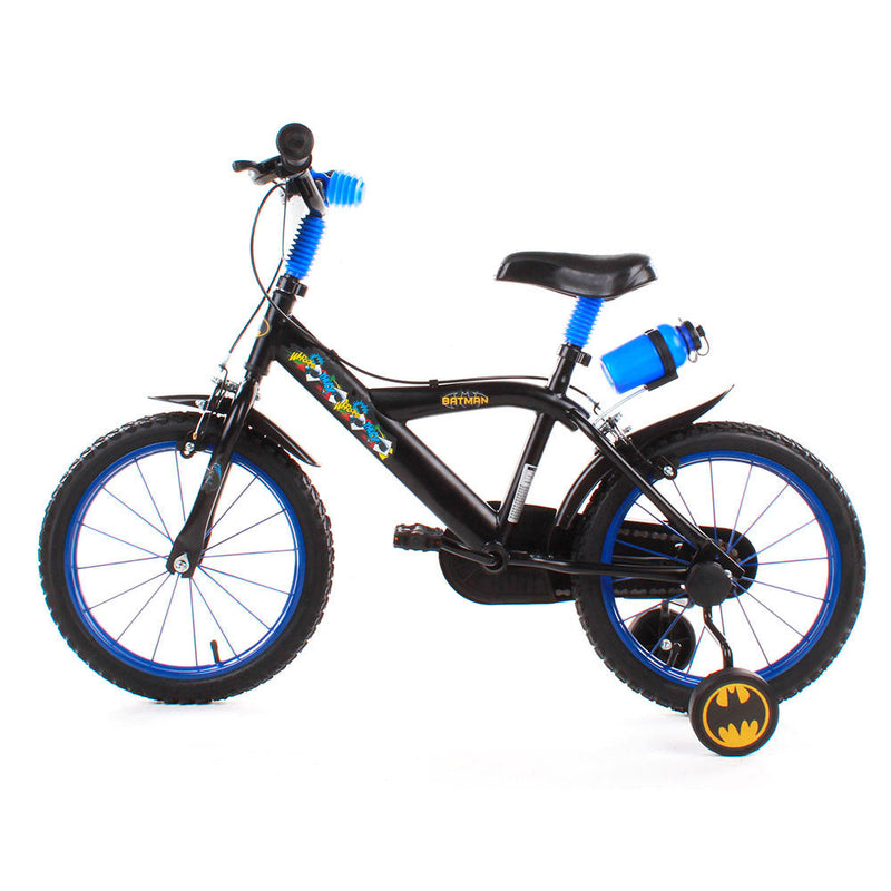 Bicicletta per Bambino 14"" 2 Freni Batman Nera