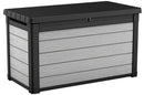Baule Cassapanca da Esterno 122,9x62,1x70,6 cm in Resina Effetto Legno Keter Denali Grigio
