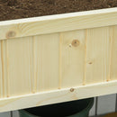 Letto per Orto Rialzato Pieghevole in Legno con Fori di Drenaggio, 115x56x76 cm, Color Legno      