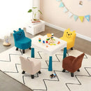 Sedia Poltrona per Bambini 30x30x45 cm Design Orsetto Morbido Grigio