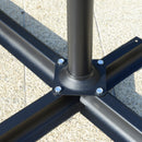 Ombrellone da Giardino a Braccio Ø265x265H cm con Apertura a Manovella Grigio   