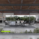 Set  da Giardino  2 Poltrone un Divano e Tavolino Nora in Alluminio