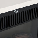 Camino Elettrico da Terra 600-1200W con Effetto Fiamma in Plastica e Vetro Temperato Bianco      