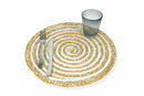 Set 6 Tovagliette Tonda in Rafia Ø39 cm Villa d'Este Home Tivoli Spiral