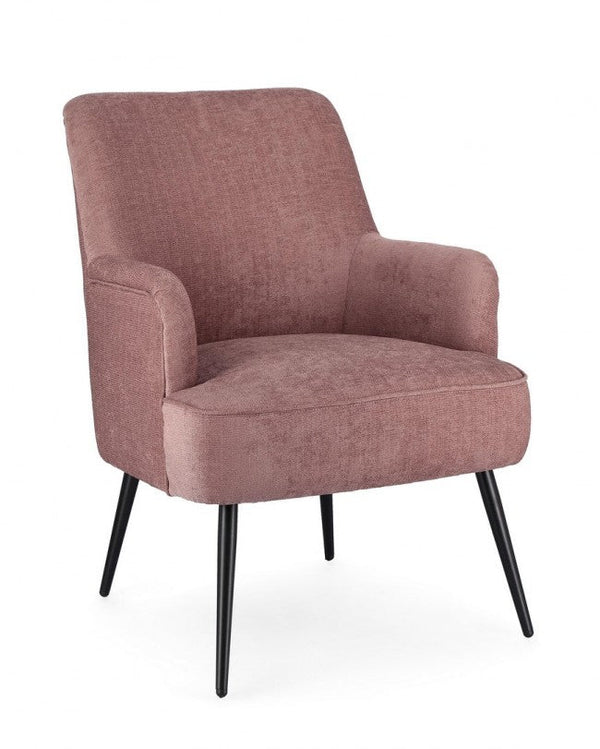 Poltrona Soggiorno 60x67x79 cm Adeline in Tessuto Rose prezzo