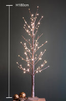 Faggio H180 cm con 270 Led e Movimento per interno Champagne