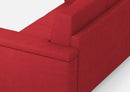 Divano Angolare 5 Posti 226x226x85 cm Marrak in Tessuto Rosso