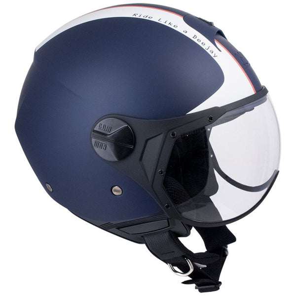 Casco Jet per Scooter Visiera Sagomata CGM Deejay 107DJ1 Blu Opaco prezzo
