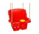 Seggiolino per Altalena 36x24x47 cm con Protezione e Clacson a Soffietto Rosso