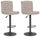 Set 2 Sgabelli Bar 41x50x94,5/115,5h cm Connor Grigio Chiaro Vintage