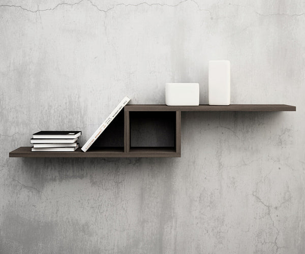 online Mensola Doppia in Melamina 160x18x22cm TFT  Elle Grigio Larice