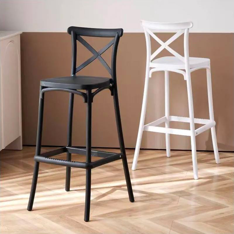 Set 4 Sgabelli 40x36x91 cm in Polipropilene Pompei Nero