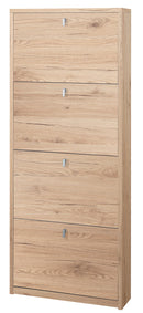 Scarpiera 4 Ante 63x154x18 cm Rovere Naturale