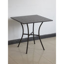 Tavolino da Giardino in Ferro Quadrato 70x70x71cm Old Noce