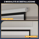 Telo Proiettore 120"" Formato 1:1 con Telecomando 236,5x8x236,5 cm Bianco 