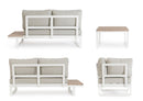 Set 4 Pezzi Salotto da Giardino con 2 Divani 1 Poltrona Angolare e Tavolino Zelmar Vapor  