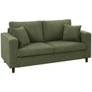 Divano 2 Posti 170x80x82 cm con Seduta Ampia e Profonda e Braccioli Larghi in Velluto a Coste Verde      