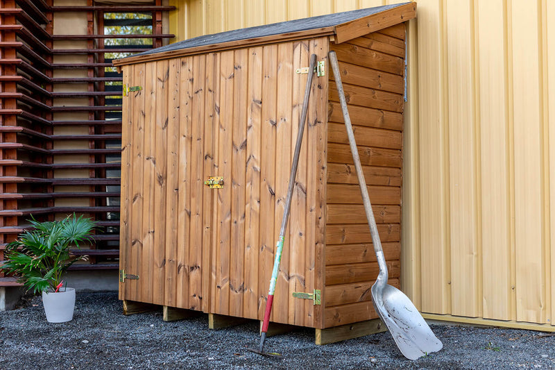 Casetta Box da Giardino 1,63x0,66 m con Pavimento in Legno di Abete 19mm Theora