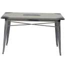 Tavolo New Bristol 120x60xh76 cm in Ferro Bianco Antico
