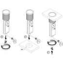 Multipresa a Torretta 2 Prese 2 USB a Scomparsa da Scrivania in Acciaio e Plastica Emuca