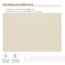 Tenda da Sole per Esterno a Bracci Avvolgibile 360x250 cm con Apertura a Manovella Crema
