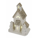 Casetta porta Candela Tealight 11x7x14 cm in Stoneware con Led