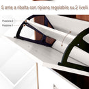 Scarpiera Salvaspazio in Legno con 5 Scomparti per 30 Paia 60x28x189 cm 