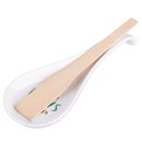 Poggiamestolo Salsa 26,5x10x3 cm in New Bone China VdE Tivoli 1996 Le Travisate Bianco