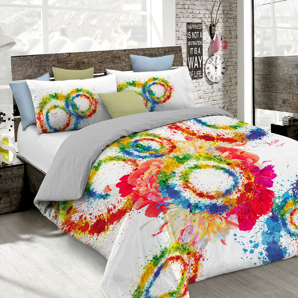 online Copripiumino Matrimoniale Stampa sul Sacco e Federe Kio607