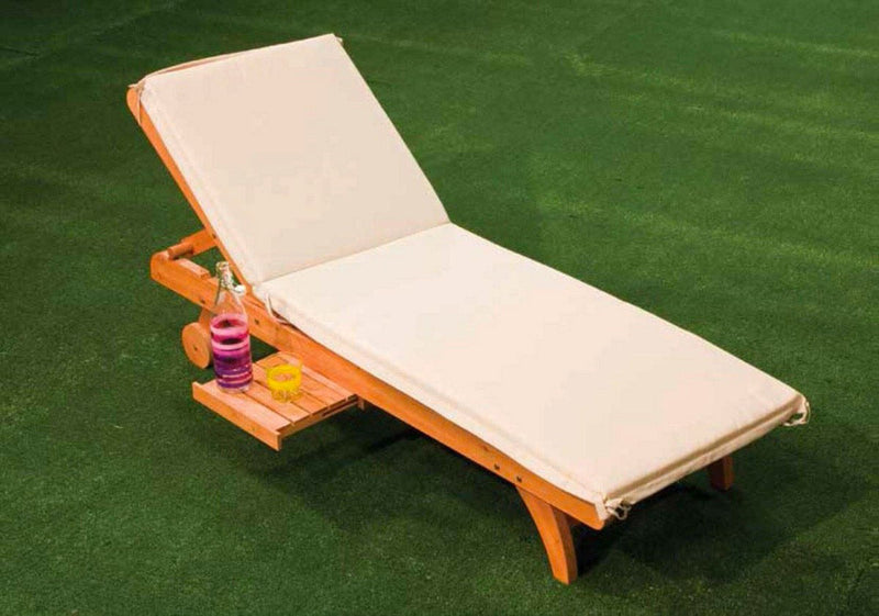 Lettino Prendisole in Legno con Portabicchieri Bauer Country