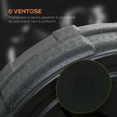 Punching Ball da Terra 145-180 cm con Base Riempibile e Ventose in Acciaio e PU Nero      