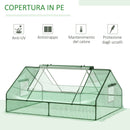 Serra da Giardino con Porte Avvolgibili 180x140x80 cm in Acciaio e PE Verde