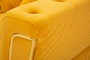 Divano Emy Senape con Cuscini 162x83x76 cm in Legno e Poliestere      