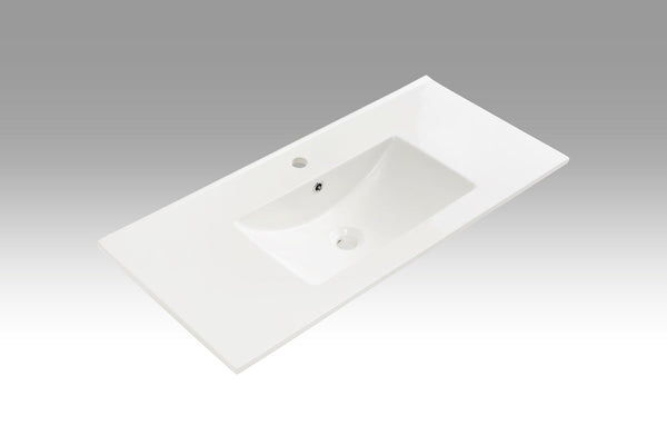 acquista Lavabo Rettangolare da Incasso in Ceramica 101x46,5x2cm TFT Bianco