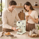 Macchina Caffè Espresso Semiautomatica 20 Bar 1350 W con Lancia Montalatte 1 o 2 Tazze Acqua Calda e Scaldatazze in Acciaio Inox e ABS      