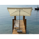 Ombrellone da Giardino 210x130 cm Palo Ø27 mm in Acciaio Maffei Novara Ecru