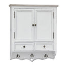 Armadietto Sospeso 45x34x66 h cm in Legno di paulownia Bianco