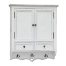 Armadietto Sospeso 45x34x66 h cm in Legno di paulownia Bianco