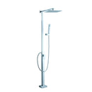 Set Colonna Doccia Soffione Doccia e Laccio in Ottone Linear Big Cromato